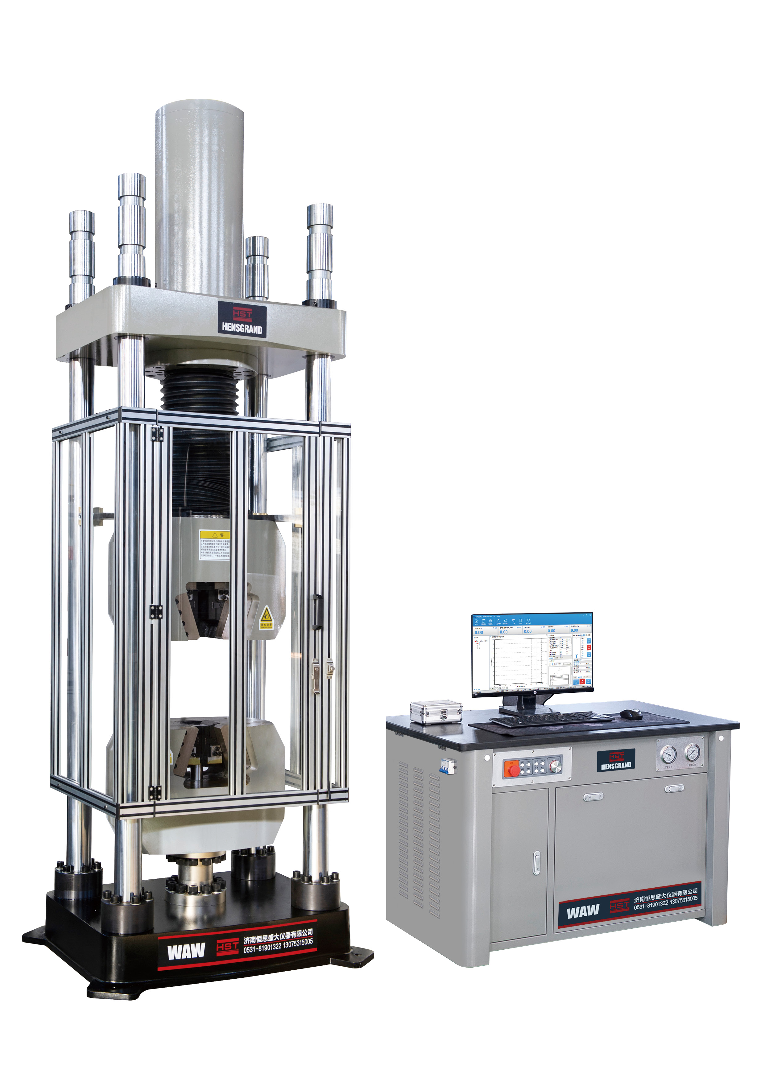 全国WAW-L微机控制电液伺服拉力试验机(楔形夹具)